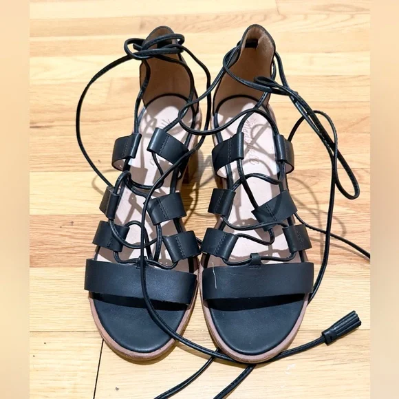 Madewell Daniela Block Heel Lace Up Sandals - Picture 6 of 13